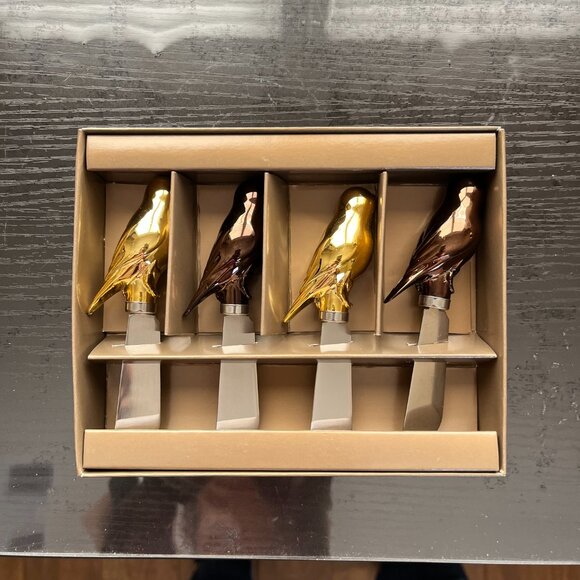 ** Set of Four NIB Bird Cheese Knives Perfect for Upcoming Holidays - Picture 5 of 5